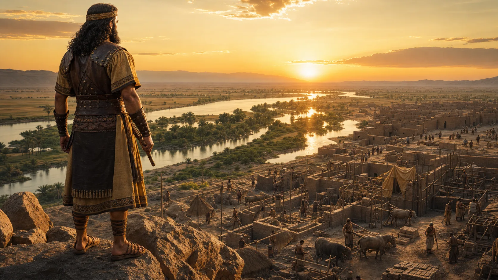 Biblical scene illustrating Genesis chapter 10