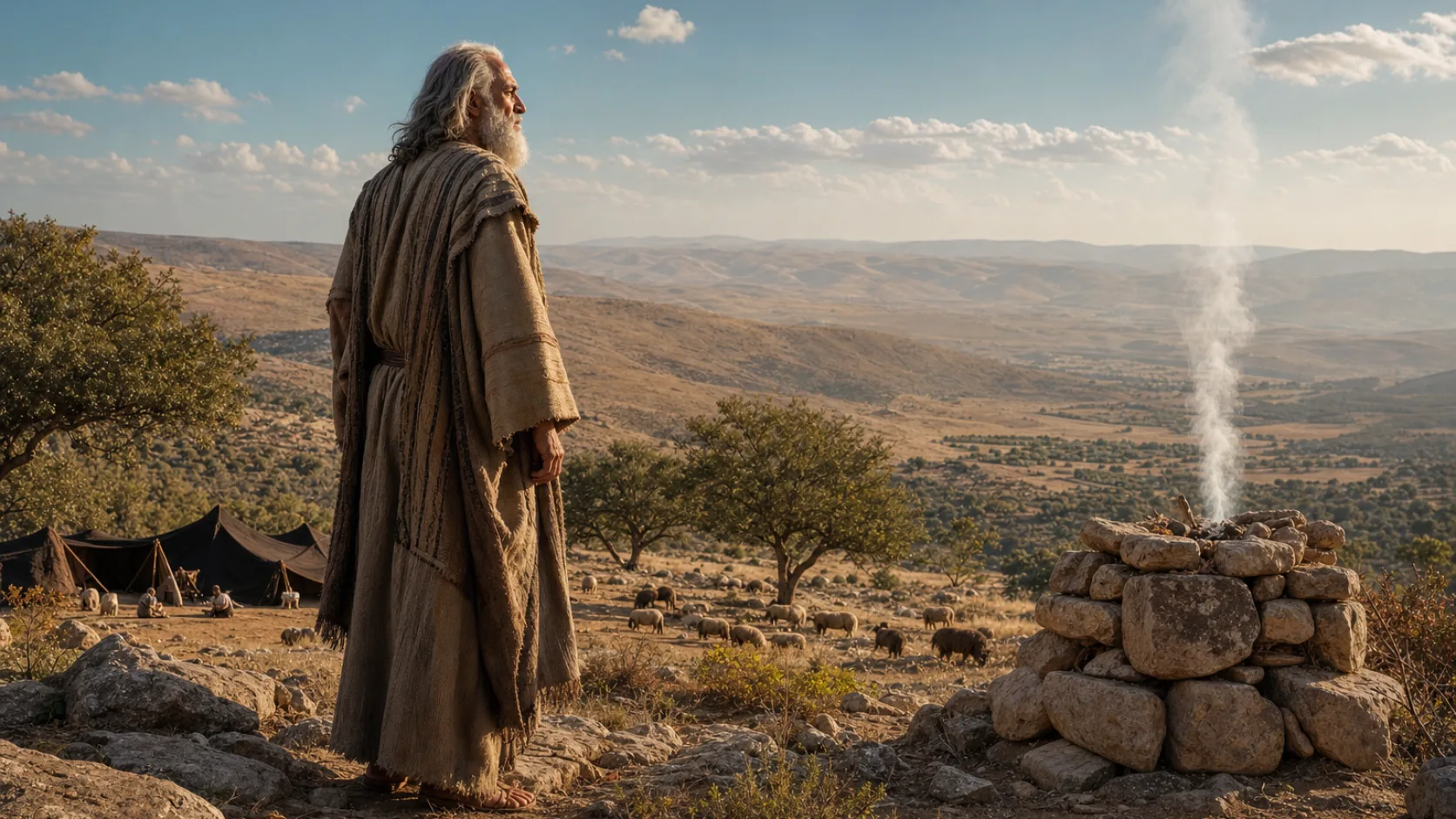 Biblical scene illustrating Genesis chapter 12