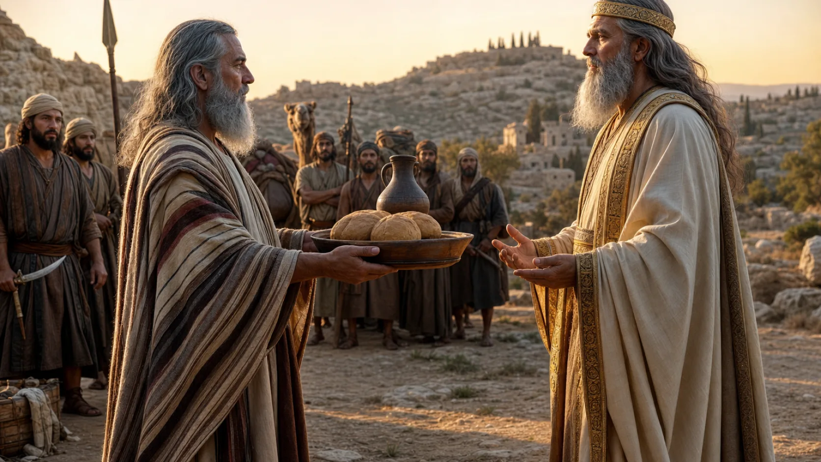 Biblical scene illustrating Genesis chapter 14