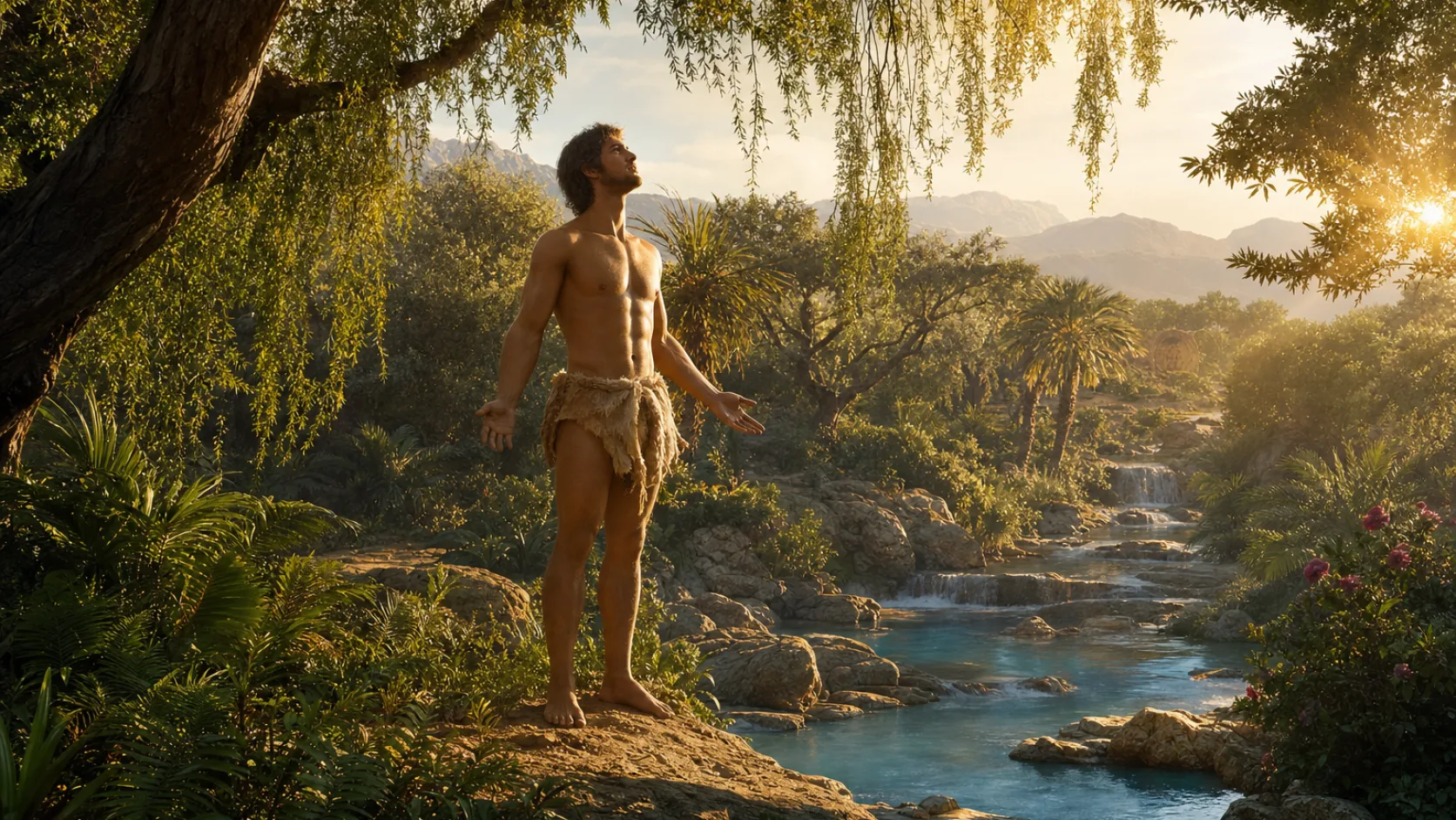 Biblical scene illustrating Genesis chapter 2