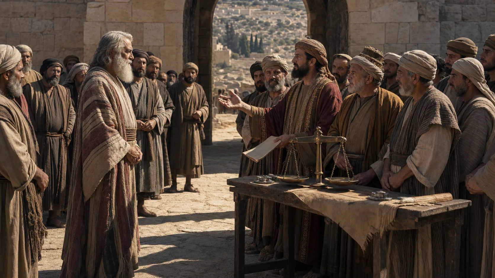 Biblical scene illustrating Genesis chapter 23