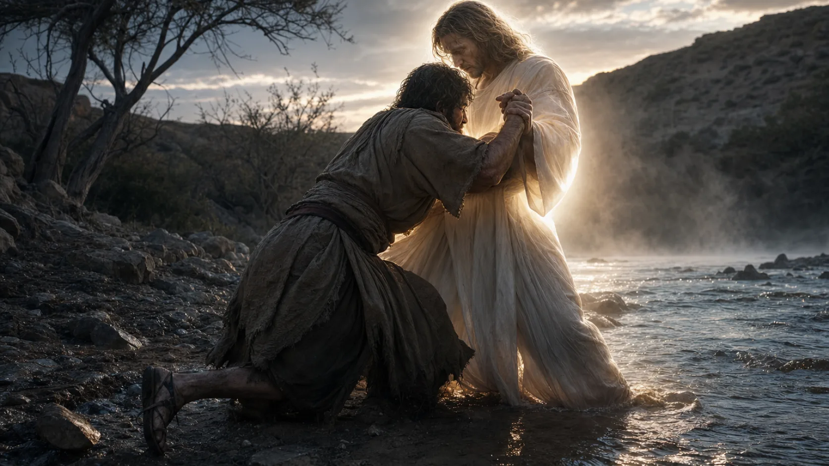 Biblical scene illustrating Genesis chapter 32