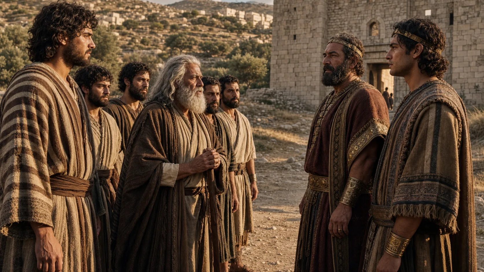Biblical scene illustrating Genesis chapter 34