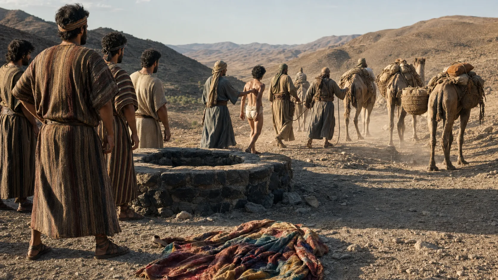 Biblical scene illustrating Genesis chapter 37