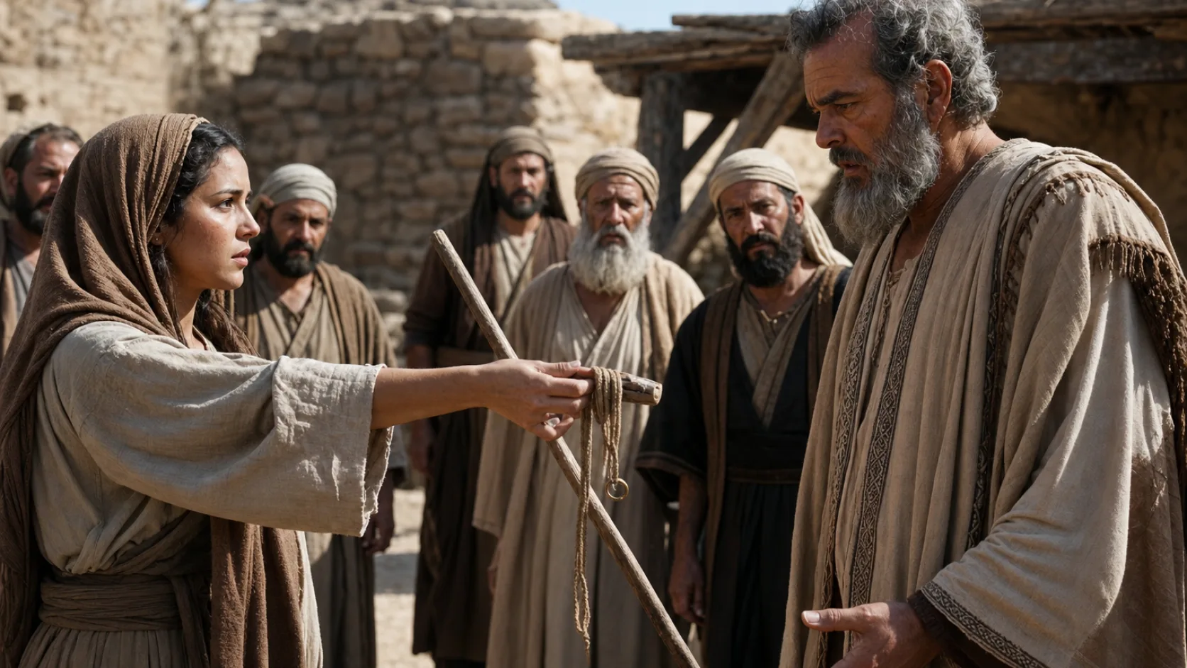 Biblical scene illustrating Genesis chapter 38