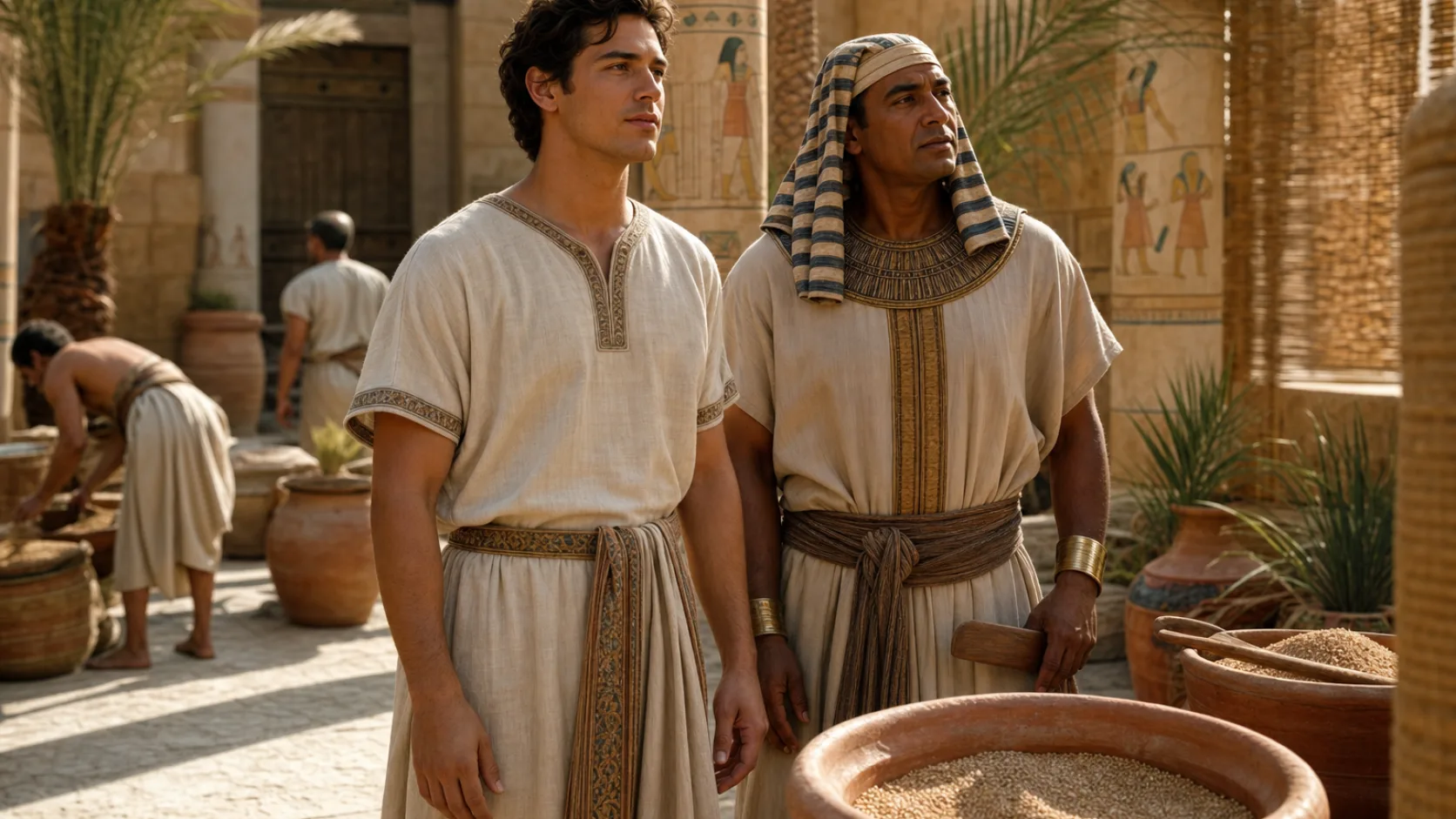 Biblical scene illustrating Genesis chapter 39