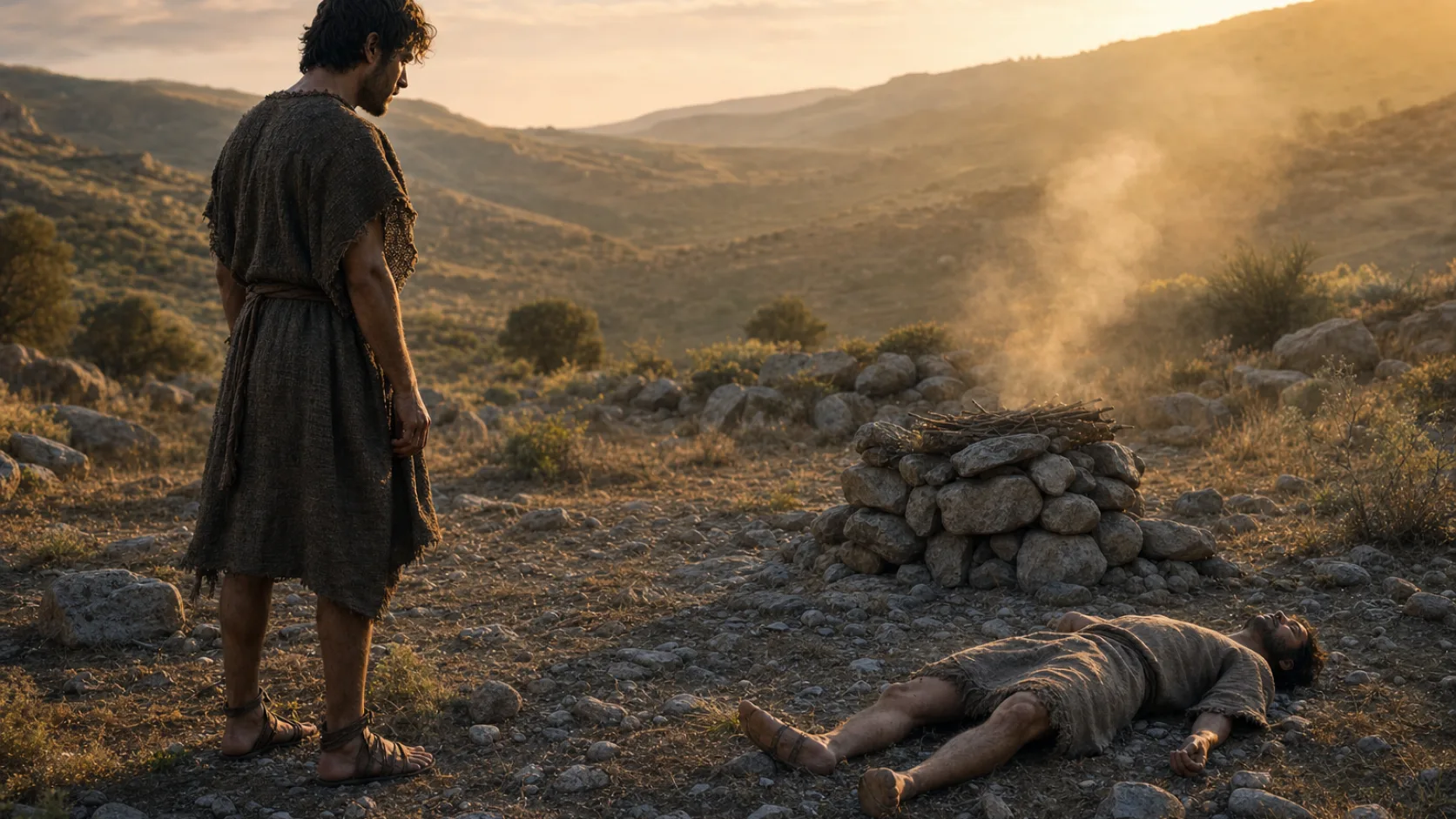 Biblical scene illustrating Genesis chapter 4
