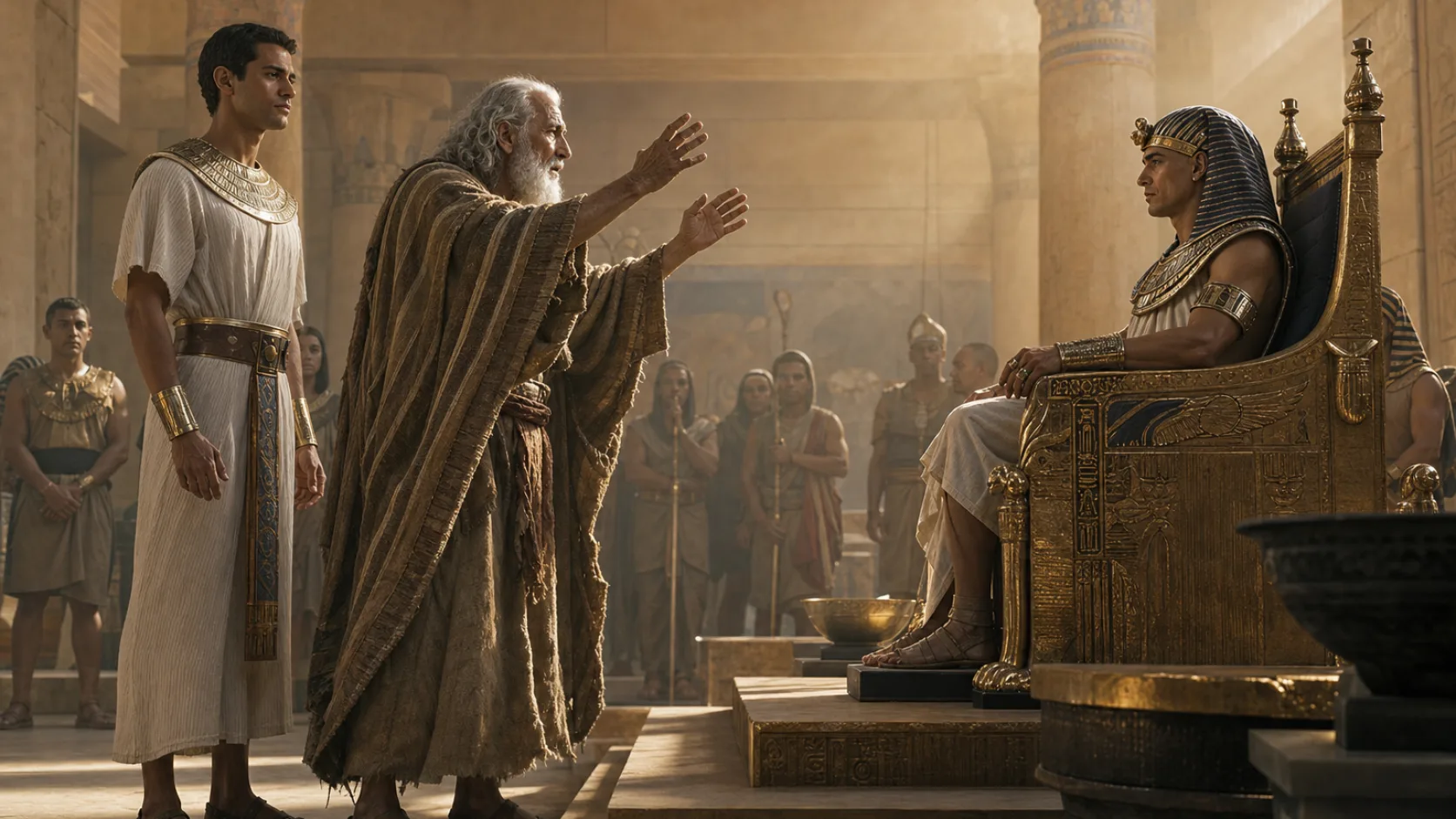 Biblical scene illustrating Genesis chapter 47