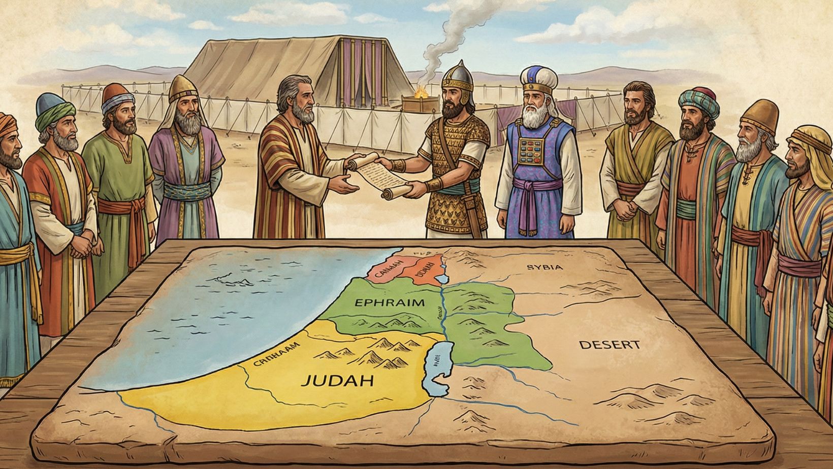 Land Divided Among Tribes